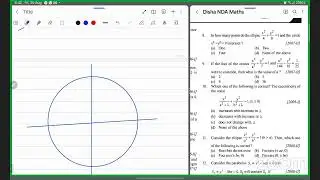 NDA PYQS CONIC SECTION