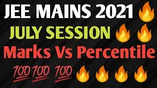 jee mains 2021 | marks vs Percentile | jee mains 2021 result date