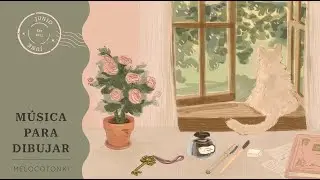 MÚSICA PARA DIBUJAR |ESTUDIAR |TRABAJAR 🌿 4 pomodoros, timer, playlist con ambiente relajante y cozy