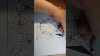 How to draw an optical illusion of a star between columns #shorts #videoviral #art #trends
