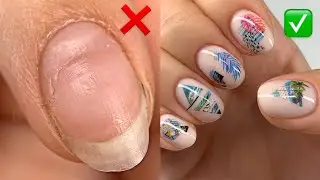 HELP Что с ногтем?😱Маникюр себе на правой руке💅Выравнивание гелем