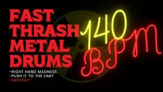 THRASH METAL DRUM TRACK #73| 140 BPM