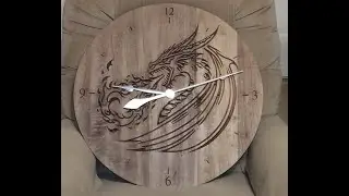 Walnut Dragon Clock