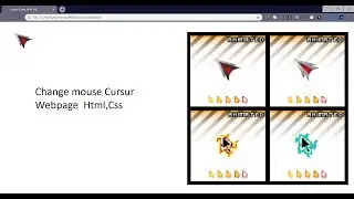 Custom mouse Cursor change website Html Css