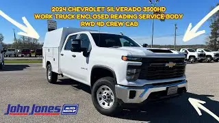 S3468R 2024 CHEVROLET SILVERADO 3500HD WORK TRUCK ENCLOSED READING SERVICE BODY RWD 4D CREW CAB