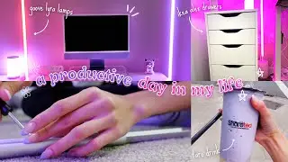a productive vlog: ikea shopping, organizing my room, unboxing goove lyra lamp & more | Barbie Jasha