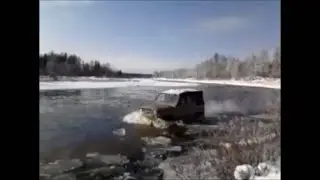 Зимние покатушки на Нивах, УАЗе (Lada Niva vs UAZ winter driving)