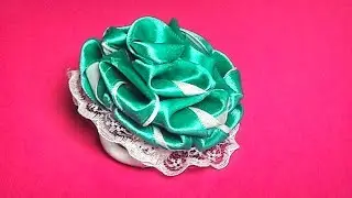 How To Make Lush Hair Bow - DIY Fluffy Mint Ribbon Bow