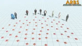 Modern Humans Vs 100 Land Mines |Animal Revolt Battle Simulator