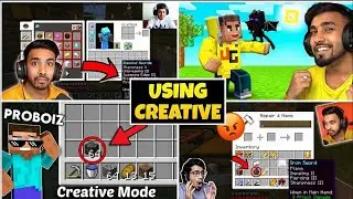 Why Indian Gamers Use Creative Mode 🥺in Minecraft Survival 😘 @TechnoGamerzOfficial @MineFlux