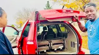 First car in Canada! First snowfall!