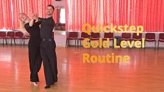 Quickstep Basic (Gold Level) Choreography | Running Right Turn, Zig Zag, Natural Fallaway