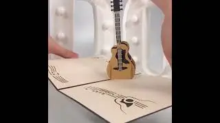 3D Guitar Pop Up Greeting Card