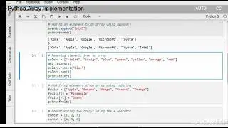 python arrays implementi