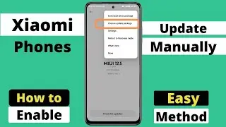 How To Enable Choose Update Package | MIUI How to Update Manually | miui rom installation Process |
