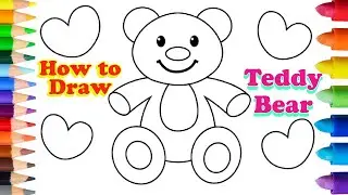 How to Draw Teddy Bear: Coloring Pages for Kids