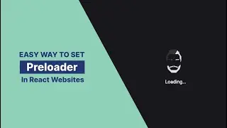 How To Make Website Preloader Using ReactJs | Page Loading, Website Loading Animation | #react #css