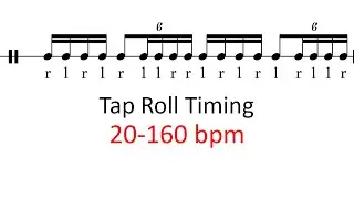 Tap roll timing | 20-160 bpm sheet music