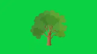 tree animated green screen video for Youtubers copyright free.