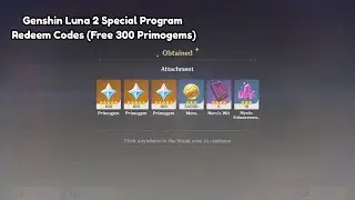 Genshin Impact Luna 2 Special Program New Redeem Codes (Free 300 Primogems) 