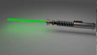 Lukes Lightsaber Rendered And Modeled In Blender. (It's From StarWars)