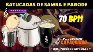 BATUCADA DE SAMBA E PAGODE. BPM 70, PARA ACOMPANHAMENTO DE ESTUDOS DE CAVAQUINHO, BANJO E VIOLÃO.