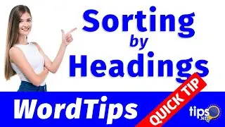 Sorting by Headings