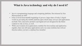 What is Java technology?
