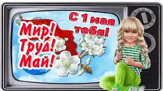 Милое поздравление с 1 мая! С первомаем, первое мая! Мир, труд, май!