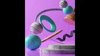 Minimal Abstract Style 3D In Blender 