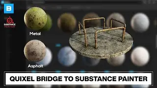 How to Use Quixel Bridge Texture/Materials in Substance Painter | Quixel Bridge to Substance Painter