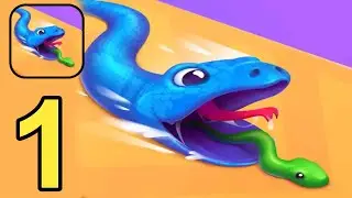 Snake Run Race 3D Running - Gameplay Walkthrough Part 1 All Levels 1 to 15 ( Android,iOS )