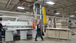 Sheet Handling with a Vacuum Tube Lifter on a Gorbel Jib Crane