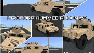 LIVECORP DEFENSE HUMVEE_1151 MOD ADDON Variant official released! Minecraft Bedrock Edition 1.18+