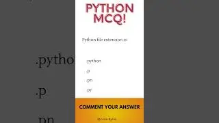 Python MCQs? 