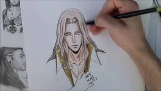 Alucard -speed drawing Castlevania