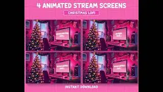 Christmas Tree Desk Stream Overlay Template – Holiday Streaming Scene, best stream overlays