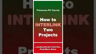 🔴 How to Interlink Two Projects in Primavera P6? #excel #primavera #primaverap6 #p6  #planning