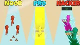 NOOB vs PRO vs HACKER in Roll Run.