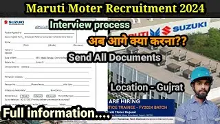 Maruti Suzuki Interview Process 2024 || Engineer Trainee.