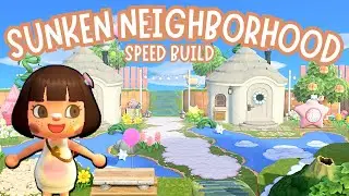 SUNKEN NEIGHBORHOOD IN THE SKY | SheepCore/CloudCore Speed Build | Let's Play Animal Crossing