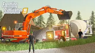 FARMYARD CLEAN UP & POURING CONCRETE (FARM RENOVATION) - NEBRASKA LANDS SEASONS FS19 (ROLEPLAY)