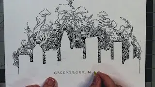🌇 Drawing My Local City's Skyline in my Own Style! 🌃