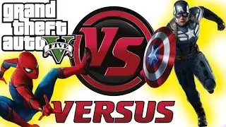 Spiderman VS Captain America | airport battle | alternate version | GTA V