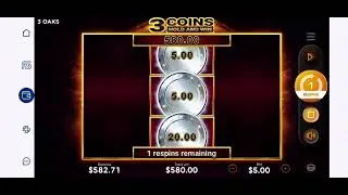3 Oaks 3 Coins game free spins.