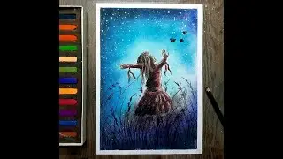 Easy and Beautiful Soft Pastel Drawing For Beginners | Beautiful Scenery Drawing Step By Step