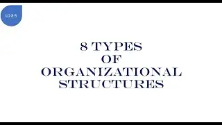 8-5 The 8 Different Organizational Structures