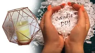 Geometric Mango candle DIY