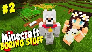 Minecraft BEDROCK Just Boring Stuff #2 CROPS, BEES & MelmoLuvsYou