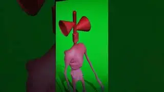 red siren head green screen ( looking around)